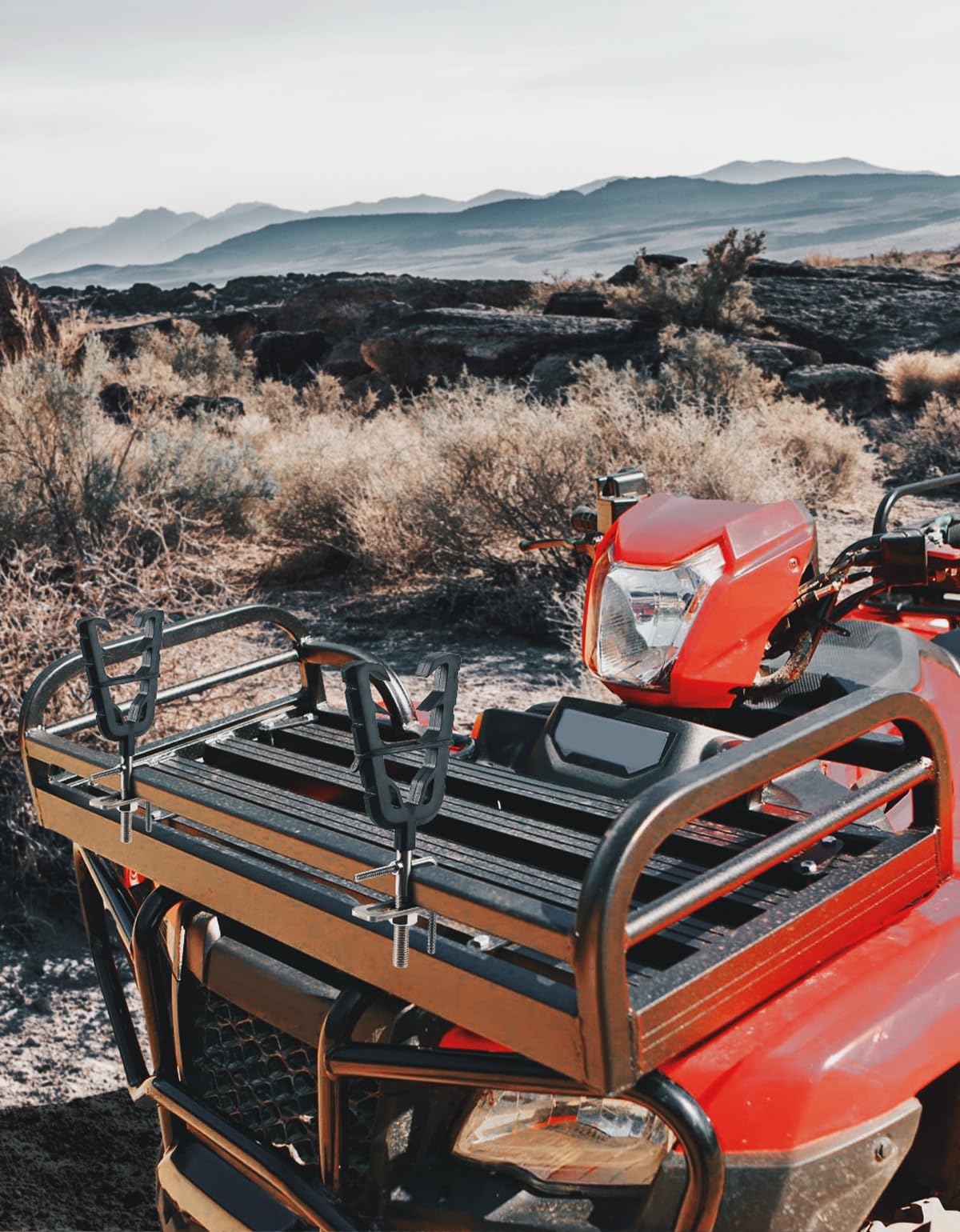 ATV Gun Mount with Rubber Straps for 0.79