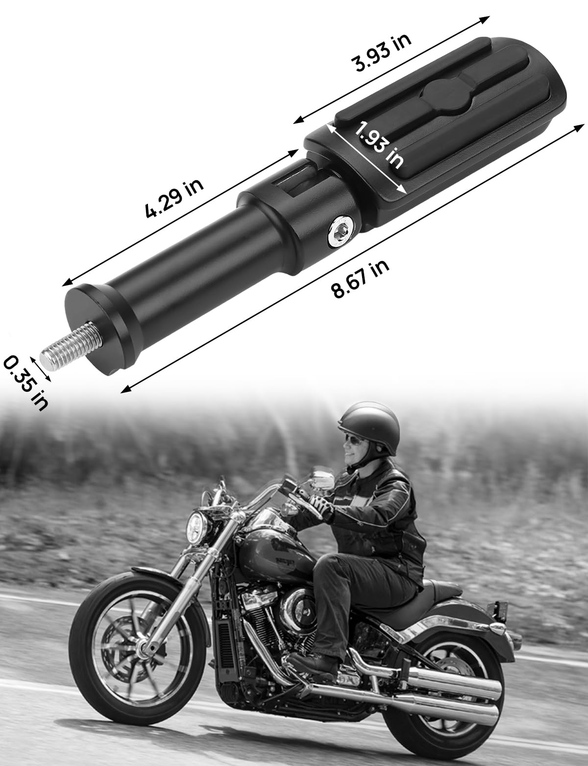 Passenger Foot Pegs with Support Mounting Kit for Softail - Kemimoto