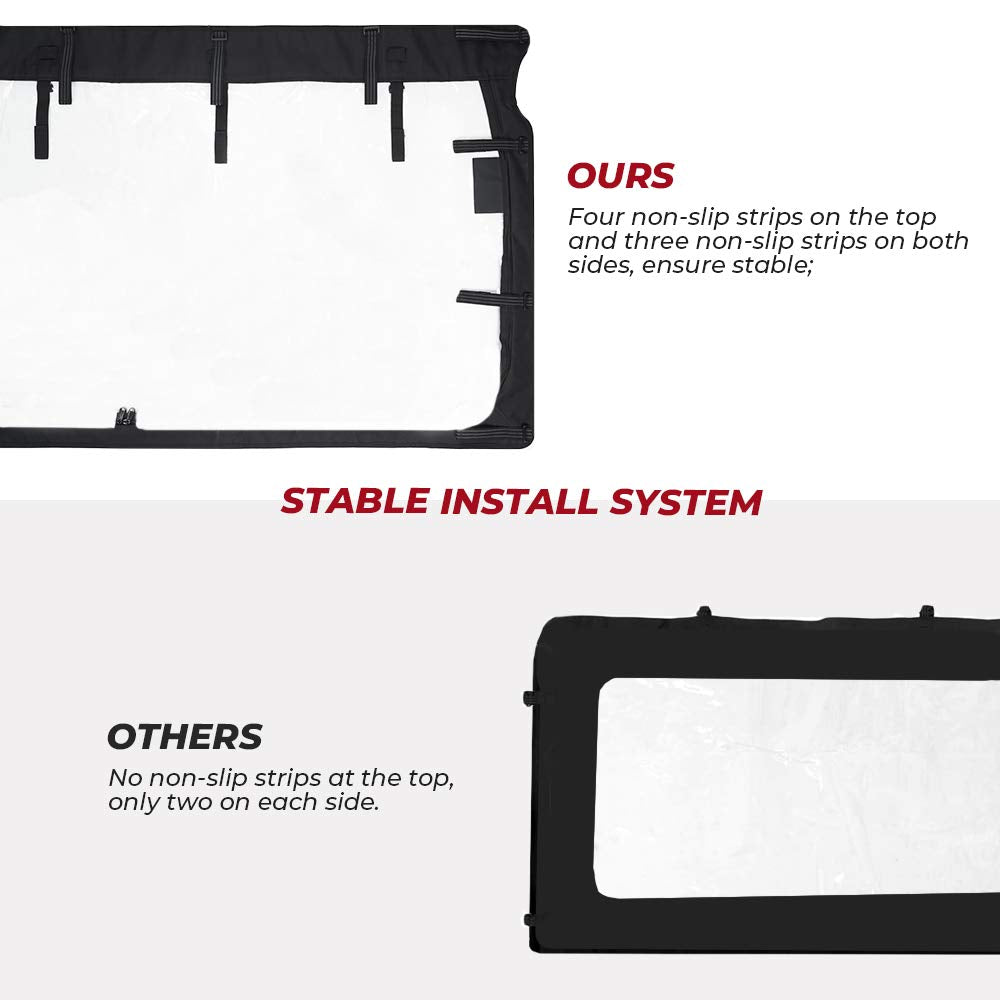 Rear Windshield with Zipper Back for Yamaha Rhino / Massimo - Kemimoto