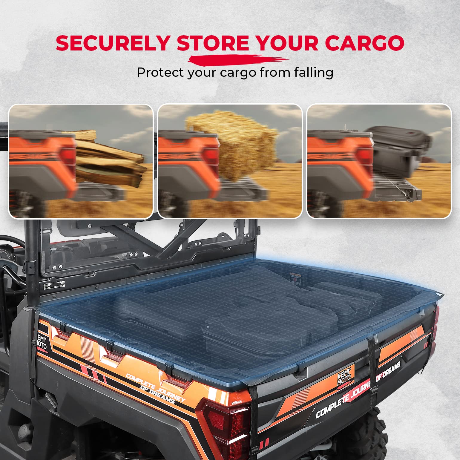 UTV Cargo Bed Cover for Polaris Ranger XP 1000 / Crew – Kemimoto