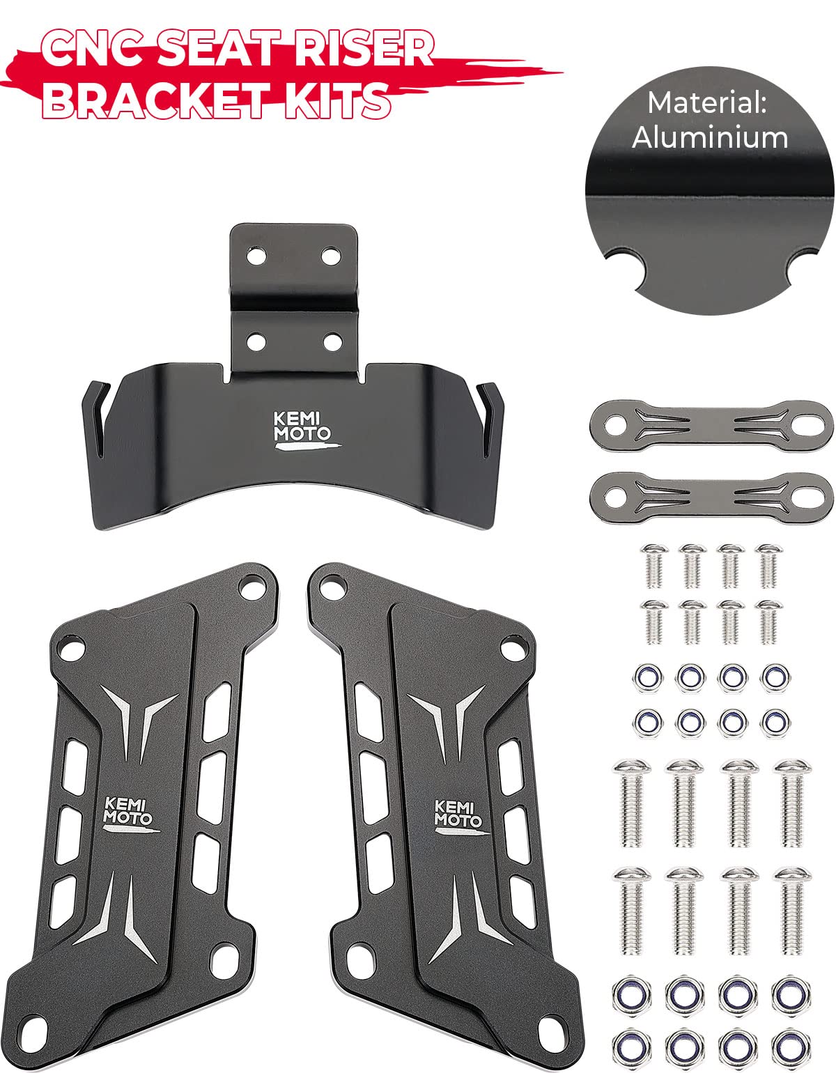 Seat Extenders Subframe Riser Kit for Sur-Ron Light Bee - Kemimoto