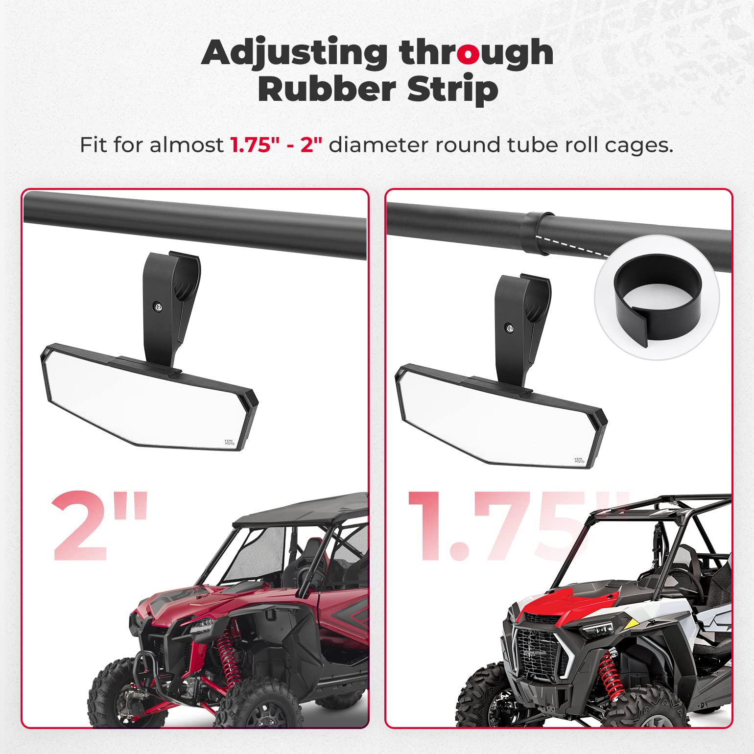 Upgraded Convex UTV Mirror for 1.75