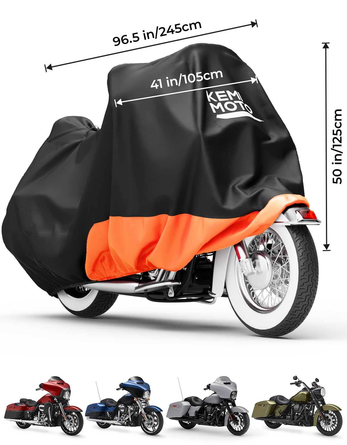 Motorcycle Cover for Touring Models - Kemimoto