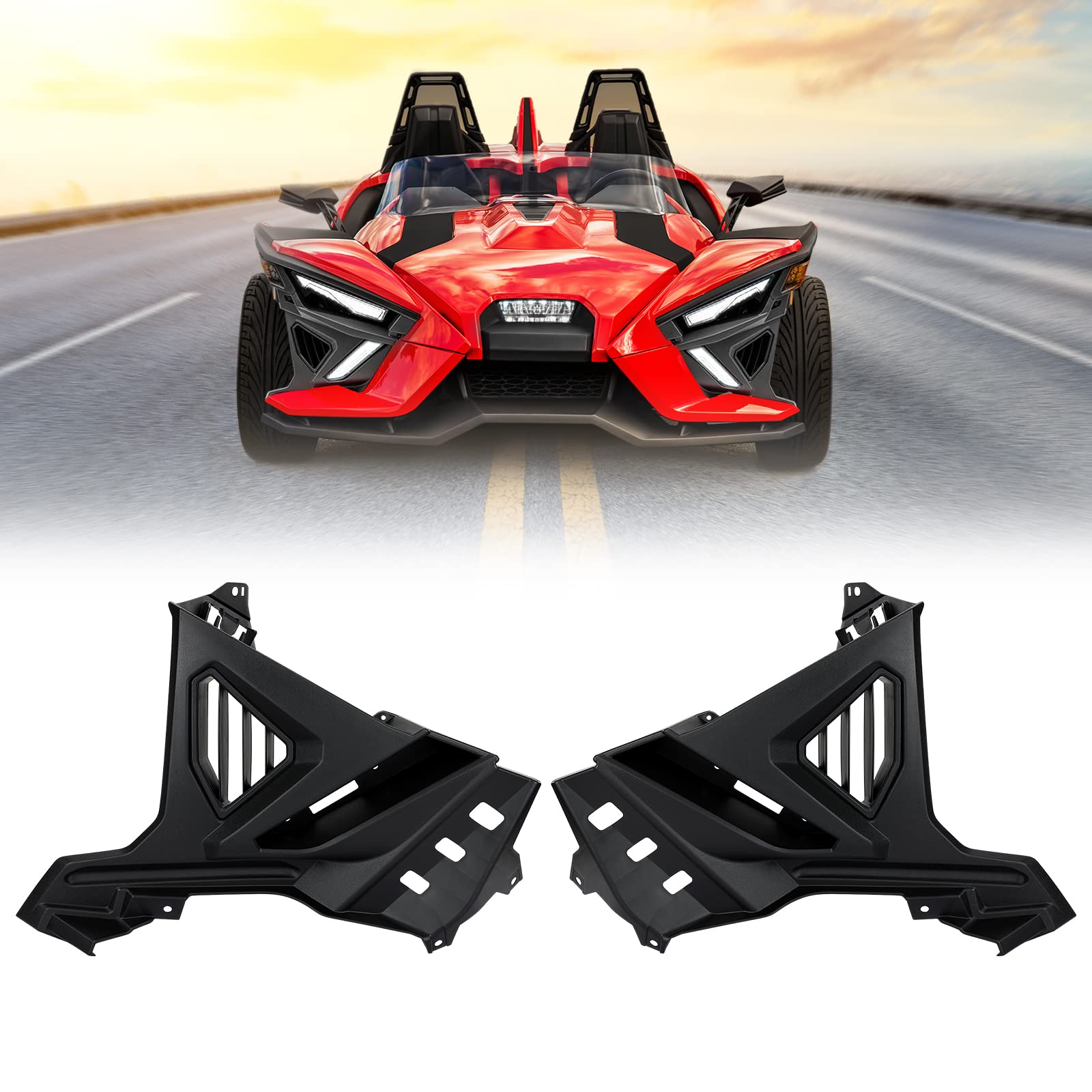 Front Lower Accent Panel Light Assembly Kit Fit Polaris Slingshot - Kemimoto