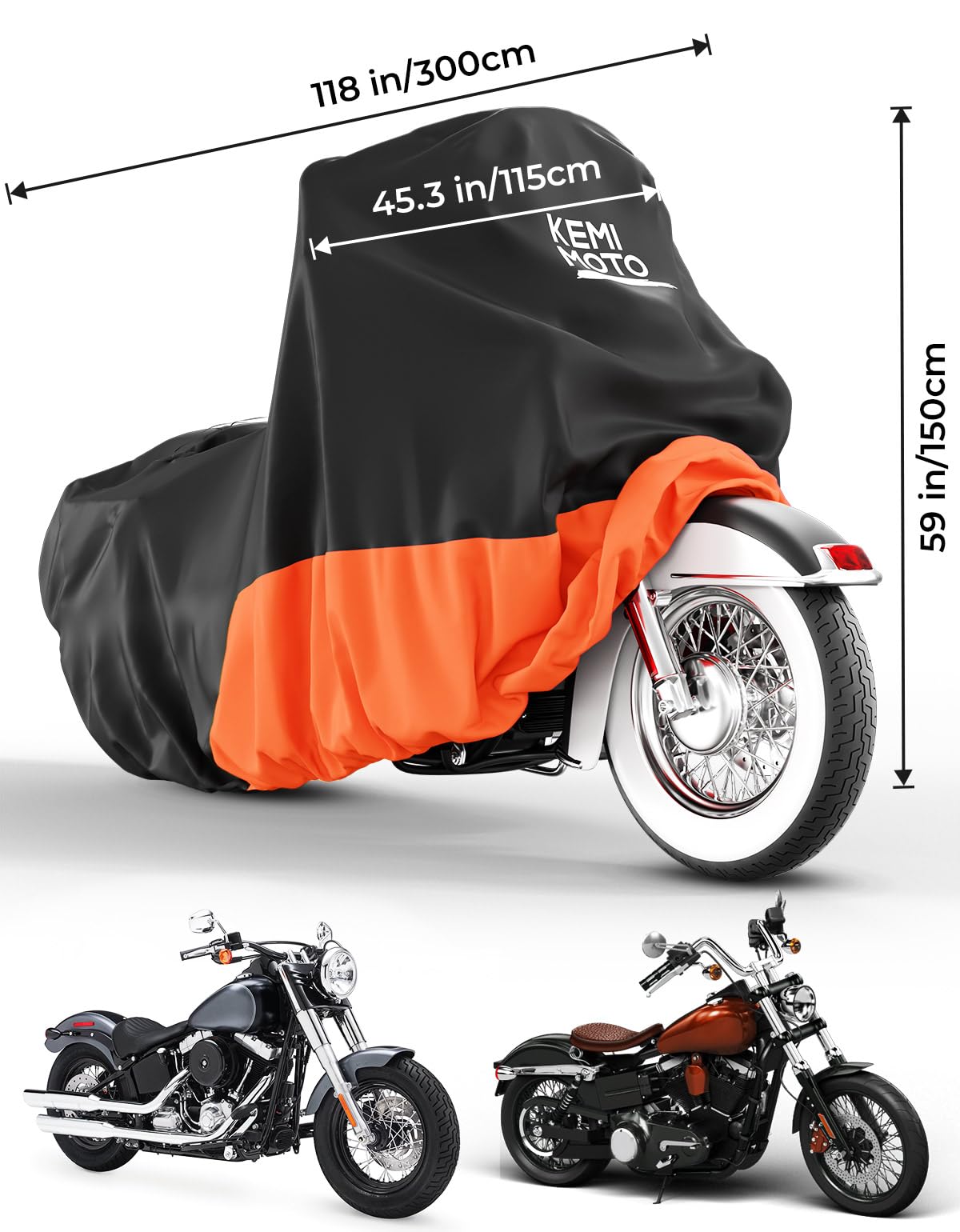 Motorcycle Cover for Softail Dyna Models - Kemimoto