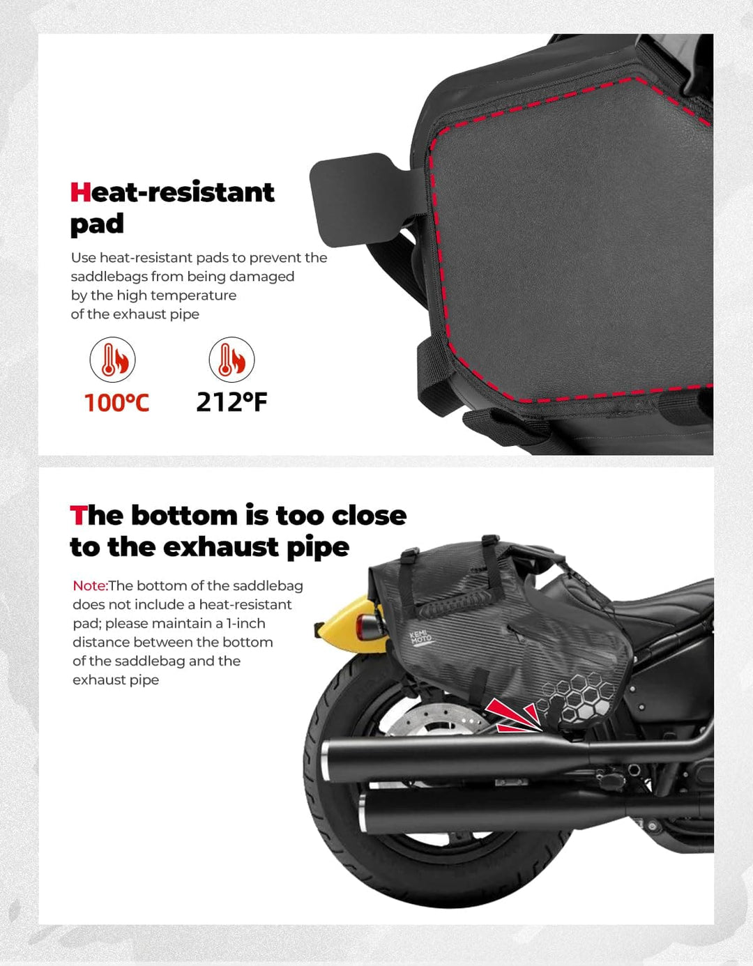 38L Universal Motorcycle Saddlebags for Sportster, Softail, Dyna