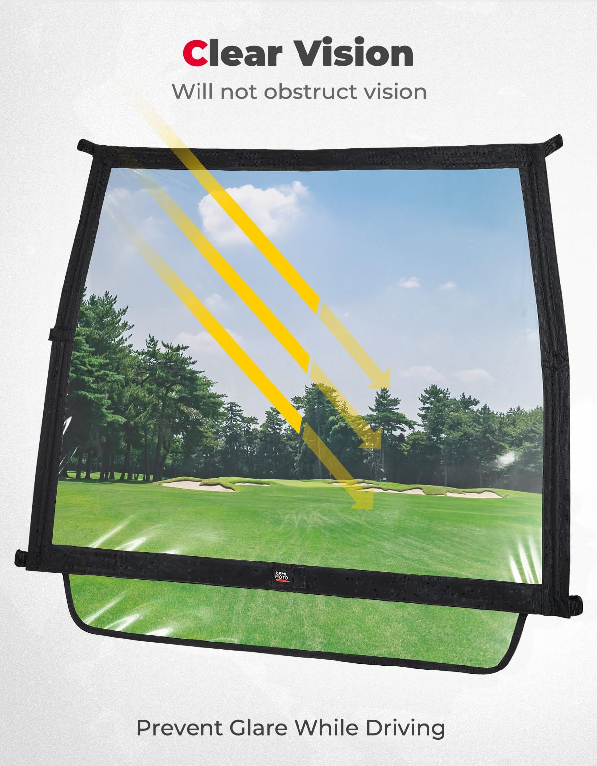 Foldable Golf Cart Windshield - Kemimoto