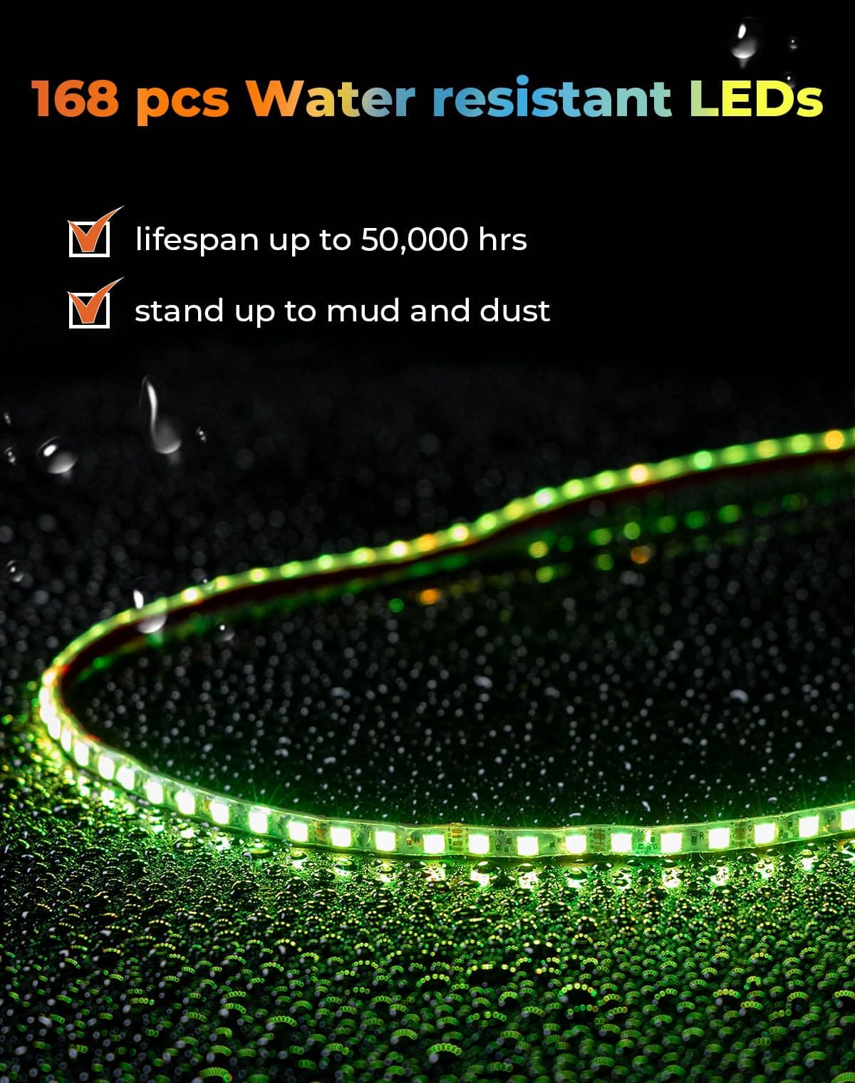 Kemimoto UTV Windshield Light Strips