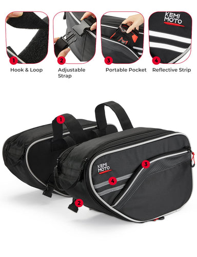 Motorcycle Saddlebags Waterproof 30L (15L*2) Fit Grom - Kemimoto