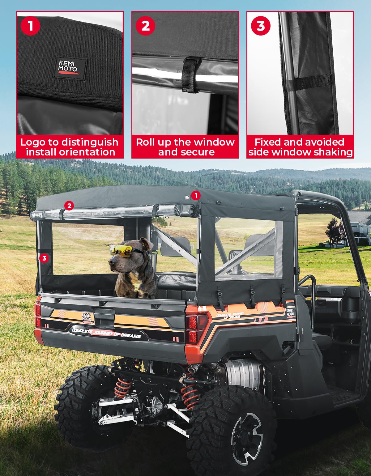 UTV Soft Cargo Camper Bed Cover Rack for Polaris Ranger