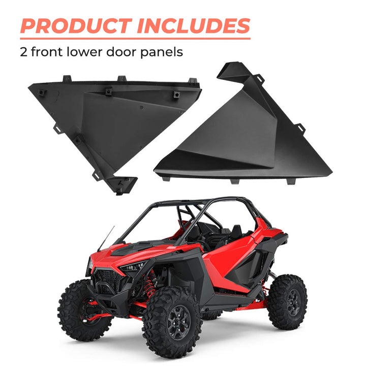 Door Inserts Lower Half Door for 2020-2024 RZR PRO XP/R/Turbo R(2 Seater) - Kemimoto