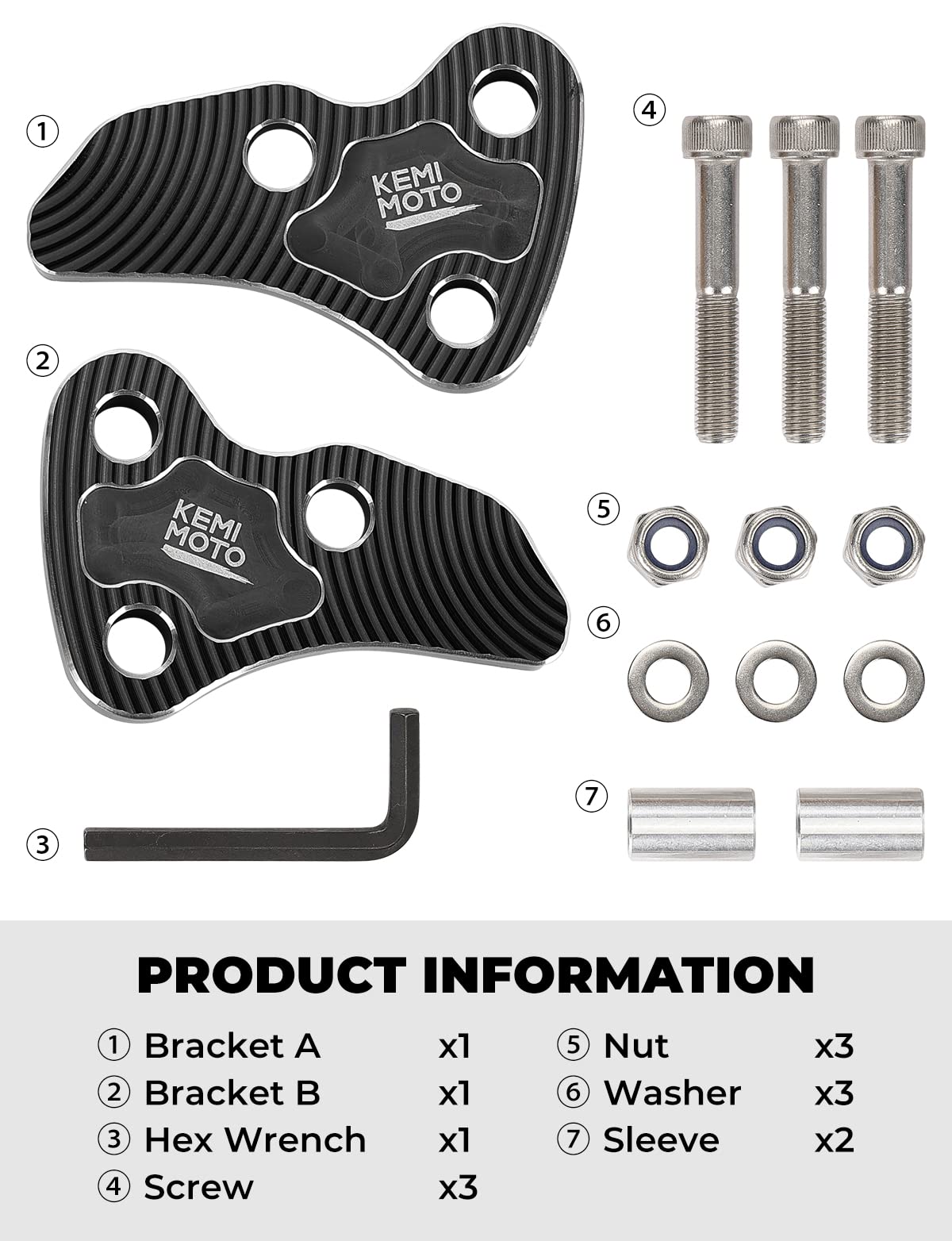 Aluminum Rear Shocks Lowering Kit for GROM MSX125 2022-2024 - Kemimoto