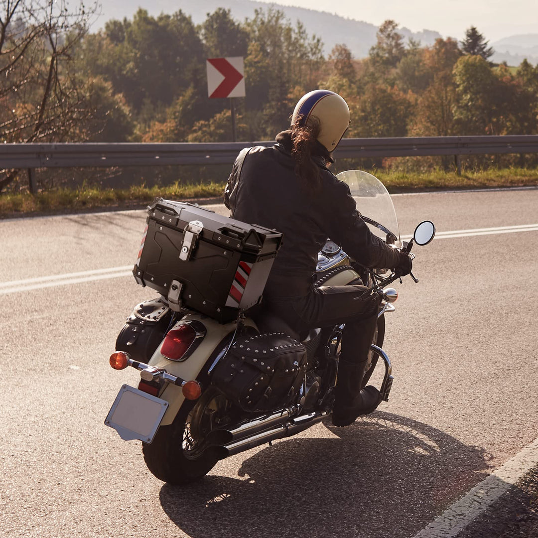 Universal Motorcycle Top Case Aluminum 45L Cargo Storage Tail Box Moto –  pazoma