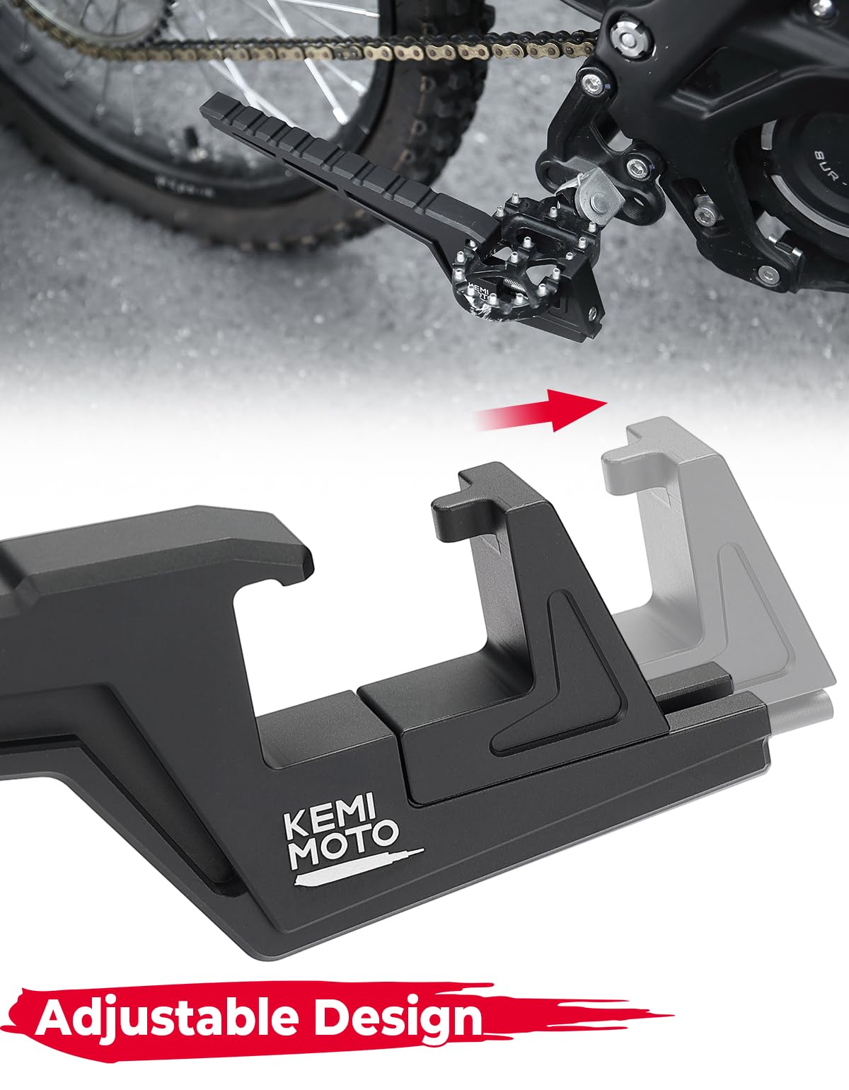 Motorcycle Dirt Bike Passenger Footpegs Kemimoto