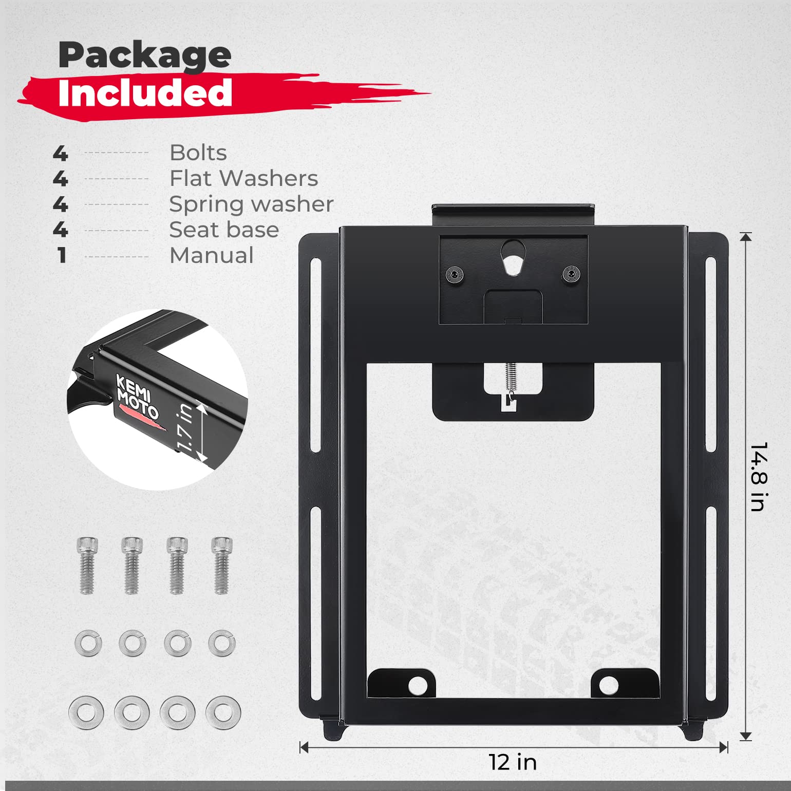 UTV Seat Lowering Base Accessories Fit Polaris RZR XP (1PCS)