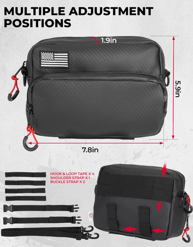 Motorcycle Handlebar Bag with Waterproof Cover