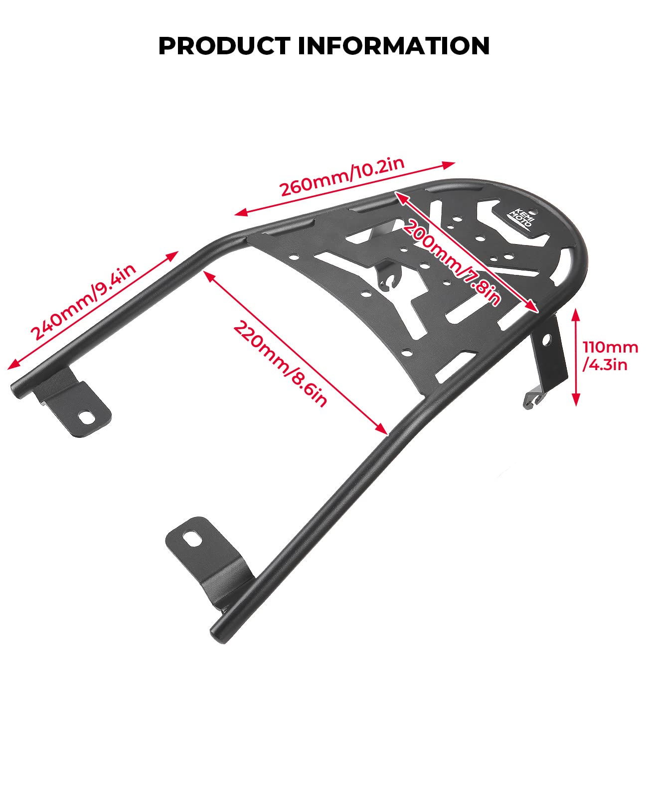 Motorcycle Rear Luggage Rack for Yamaha TW200 1987-2023 – Kemimoto