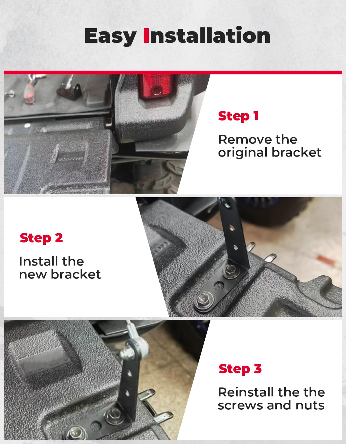 Tailgate Leveler Bracket for Pioneer 700 700-4 1000 1000-5 1000-6 - Kemimoto