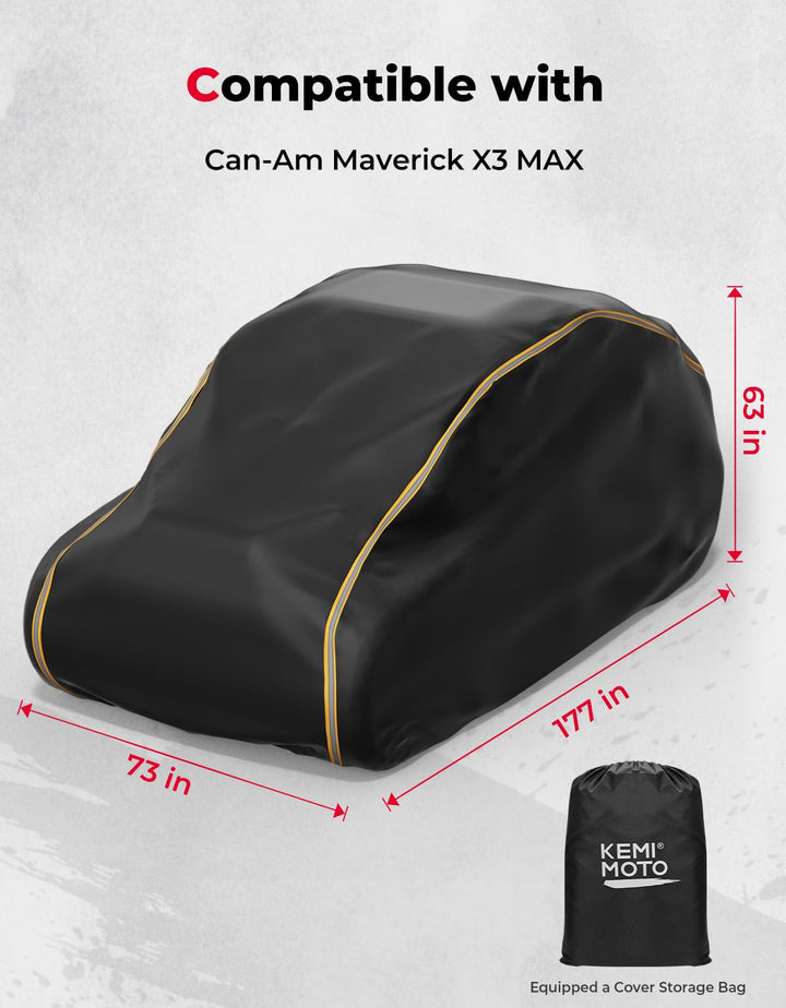 UTV 4-Seater Cover For Can Am Maverick X3 Max/ RZR/ General - Kemimoto