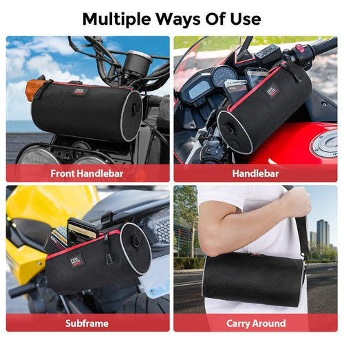 Motorcycle Handlebar Bag for Mini Bike Touring Adventure UTV Scooter - Kemimoto