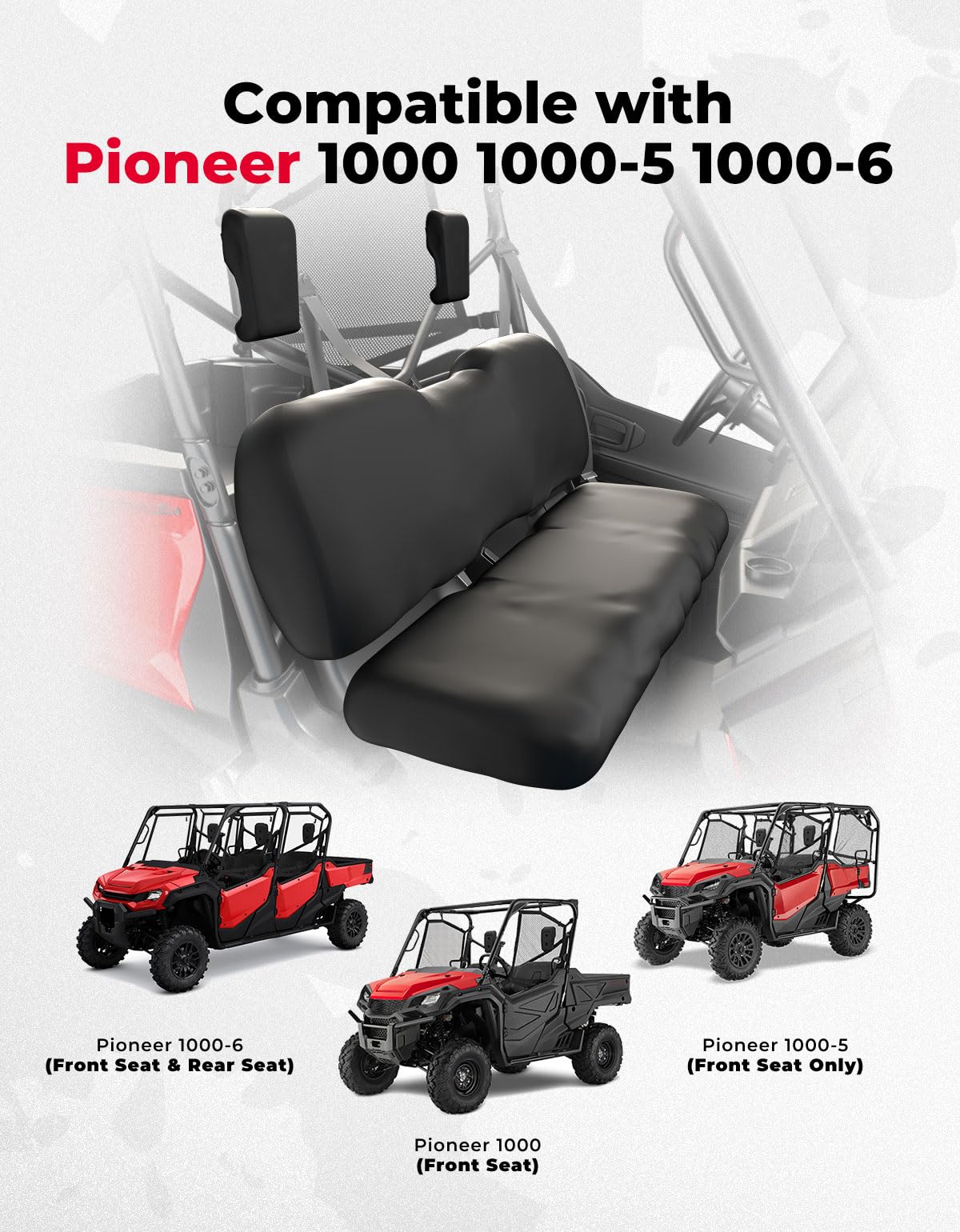 Upgraded Seat Covers For Pioneer 1000 1000-5 1000-6 - Kemimoto