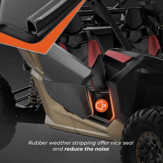 Front Lower Doors with Metal Frame for Can-Am Maverick X3 - Kemimoto