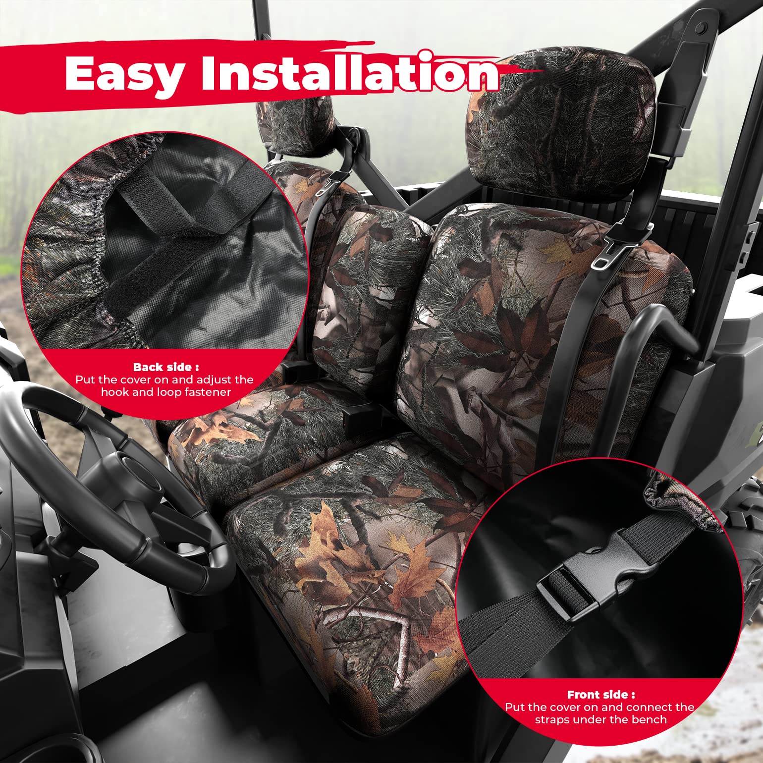 UTV Camo Seat Cover For Can Am Defender - Kemimoto