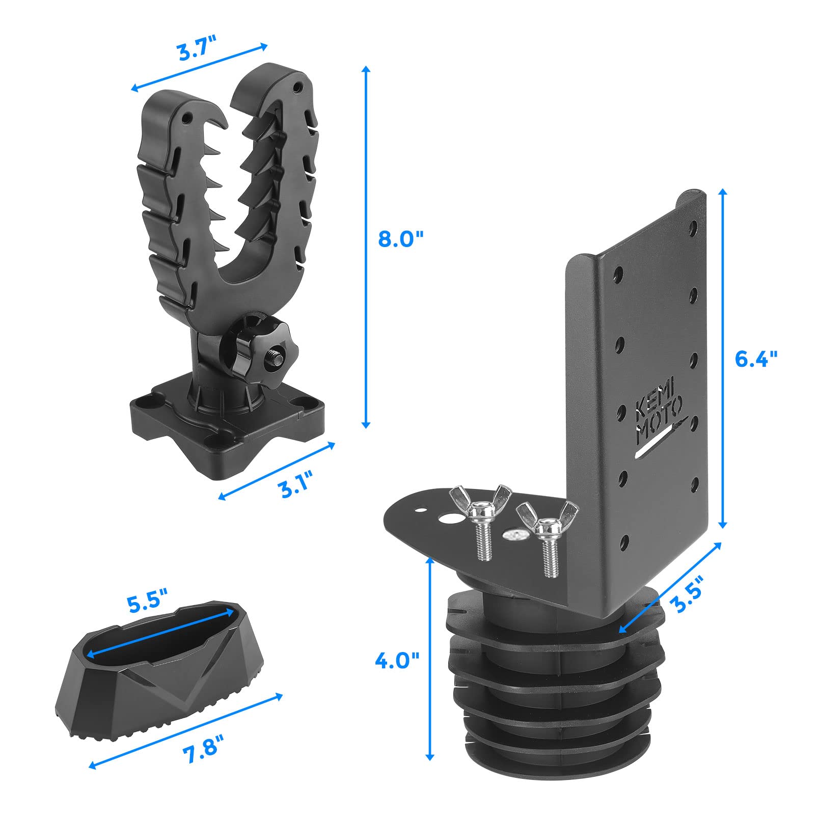 UTV Rifle Gun Holder Compatible with Polaris Ranger & General - Kemimoto