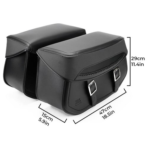 Motorcycle Synthetic Leather Saddlebags for Harley - Kemimoto