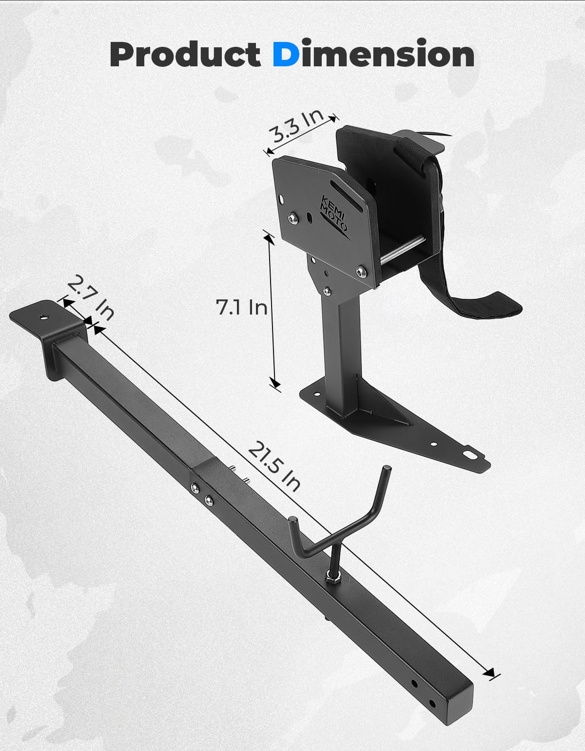 Adjustable Gun Boot Bracket for UTV - Kemimoto