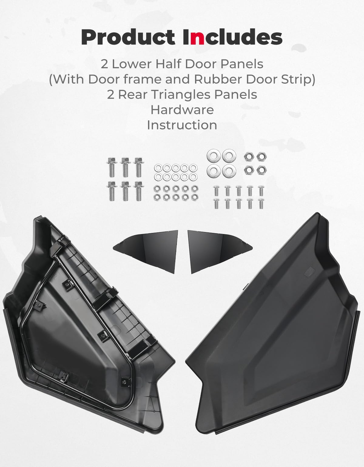 Plastic Lower Doors Inserts for CFMOTO ZForce 950 - Kemimoto