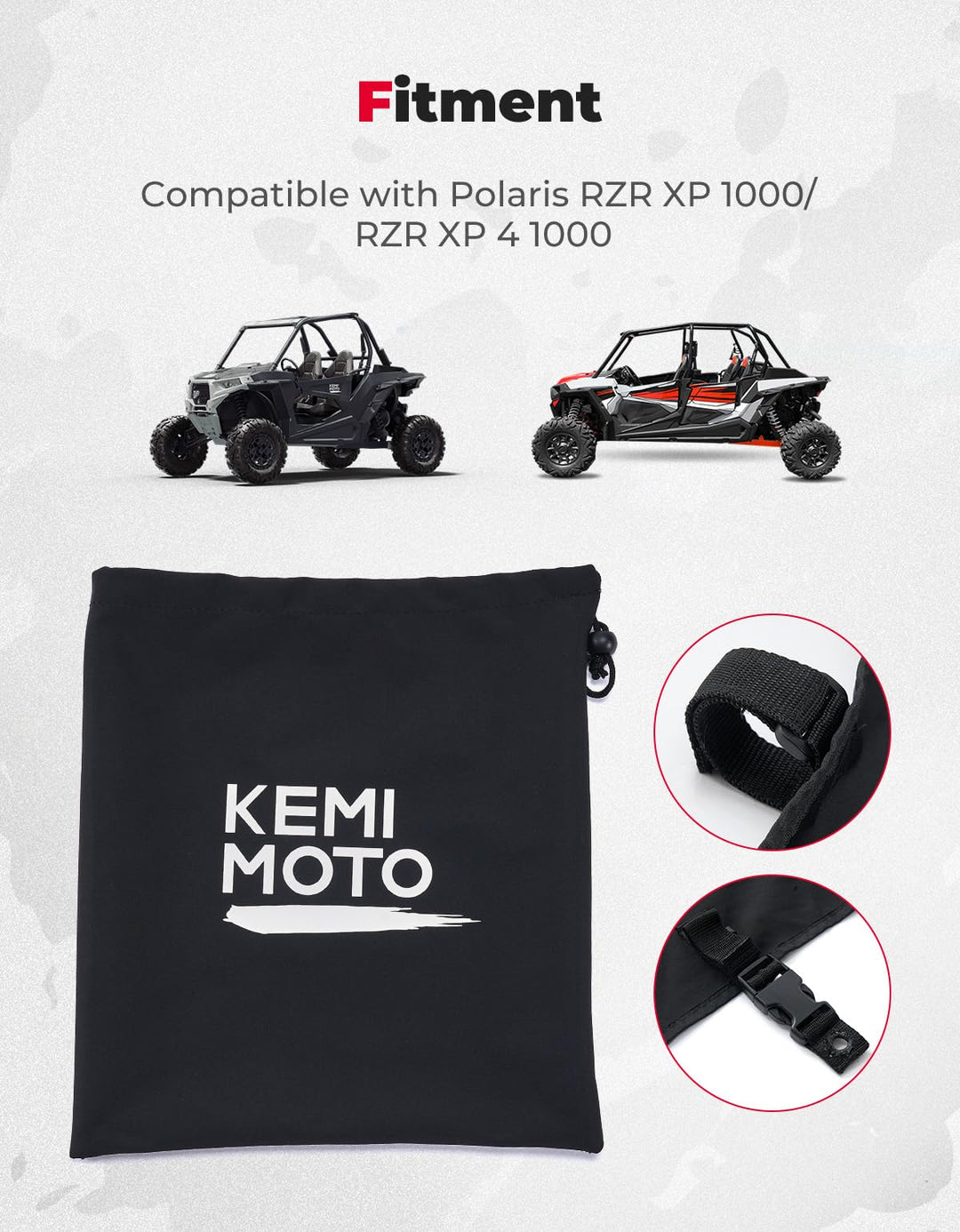 UTV Cargo Bed Cover for RZR XP 1000 / Turbo 2014-2023 - Kemimoto