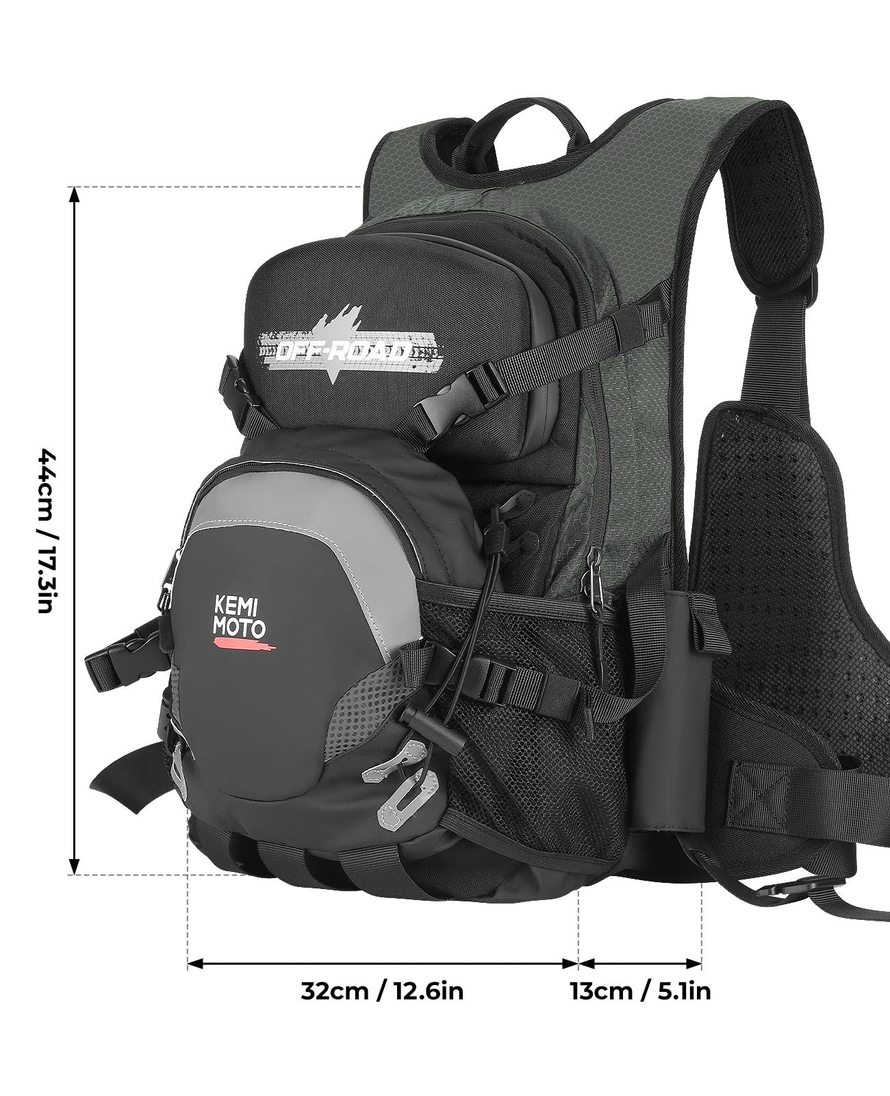 15L Motorcycle Backpack with 3L Hydration Pack