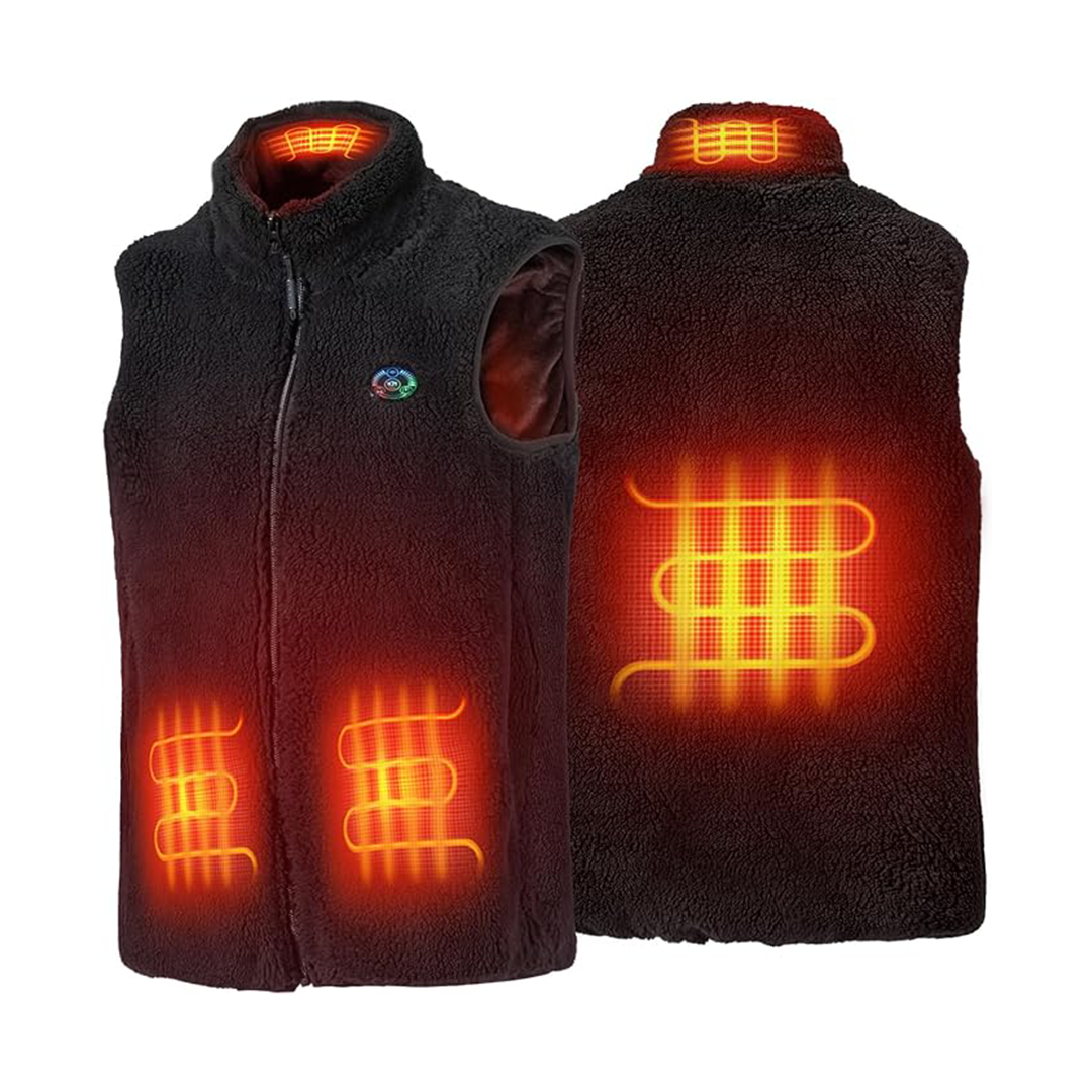 Fleece Heated Vest & 5V Rechargeable Battery - Kemimoto