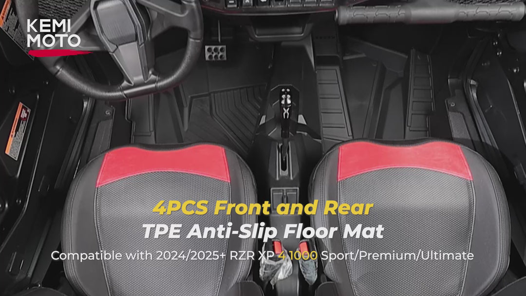 TPE Floor Mats for Polaris RZR XP 4 1000 2024-2025