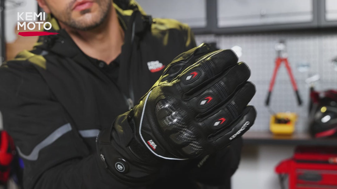 Heated Motorcycle Gloves with 7.4V 2500mAh Rechargeable Battery