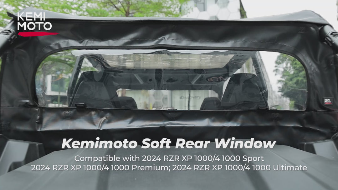 Rear Soft Windshield for Polaris RZR XP 1000 / XP 4 1000 2024-2025