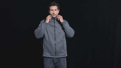 Sudadera con capucha térmica con paquete de batería de 12 V, sudadera con capucha térmica eléctrica para hombres y mujeres