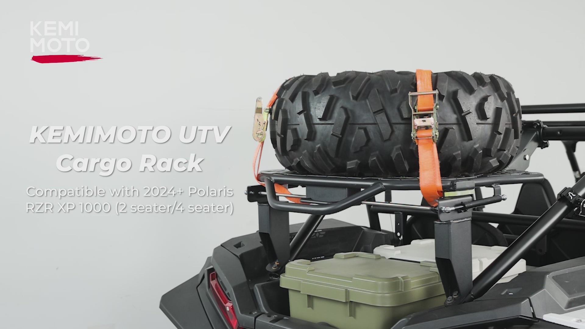 UTV Spare Tire Carrier for Polaris RZR XP 1000 / XP 4 1000 2024-2025