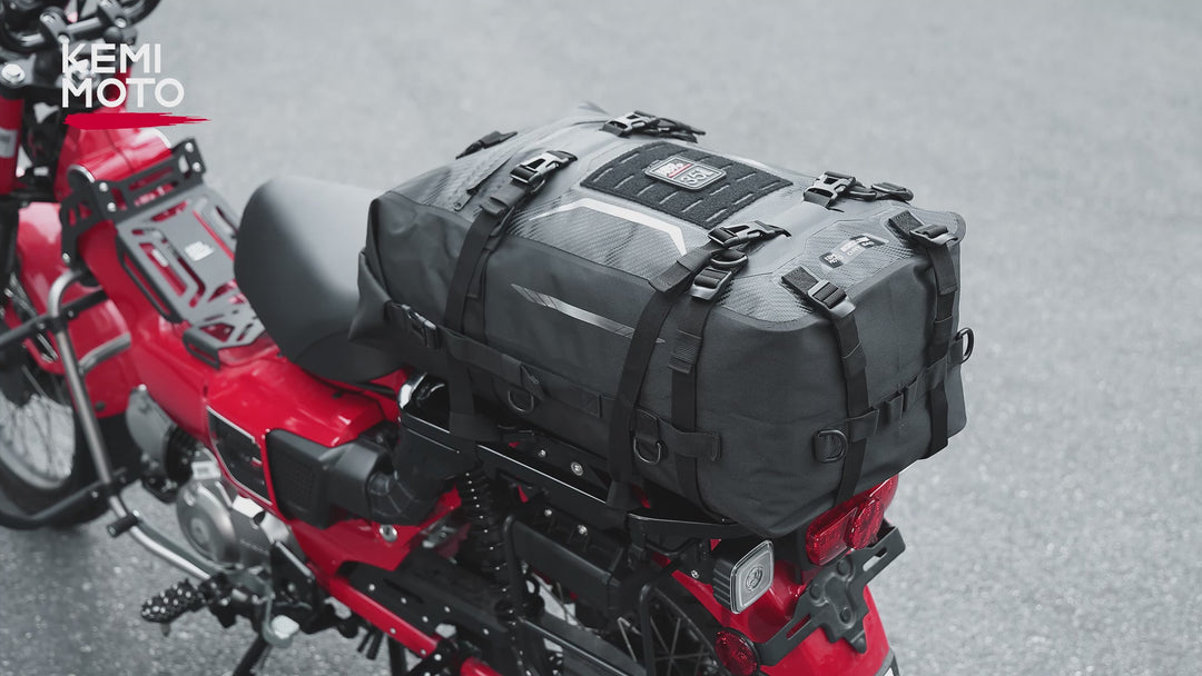 Motorcycle Tail Bag 35L Totally Waterproof Backpack