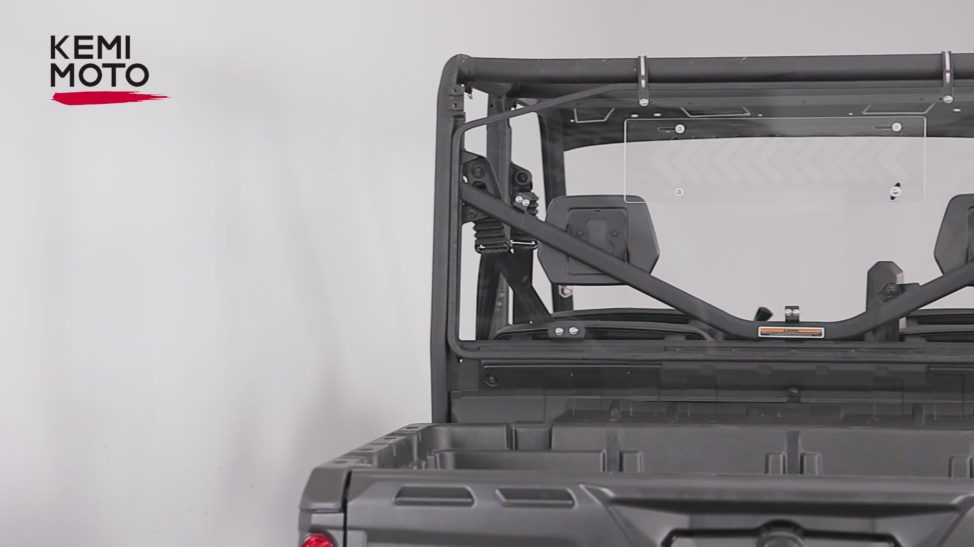 Rear Windshield w/ Vented Sliding Panel for Can Am Defender