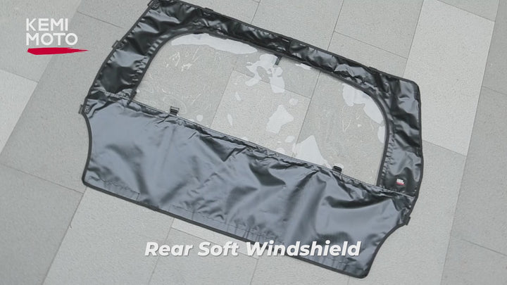 UTV Rear Windshield with Zipper for Polaris RZR 570, RZR Trail 570, 800, S 800, 900