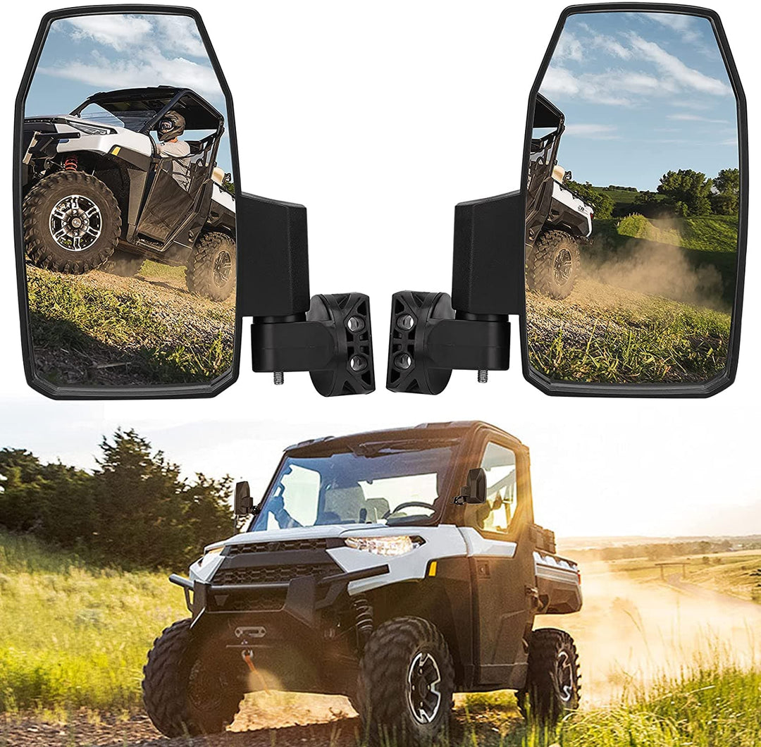 KEMIMOTO UTV Side Mirrors, UTV Rearview Mirror Compatible with 2015-2023  Polaris Ranger 500 570 900, Ultra Wide Mirrors for Pro-fit Cab (1Pair) :  : Automotive