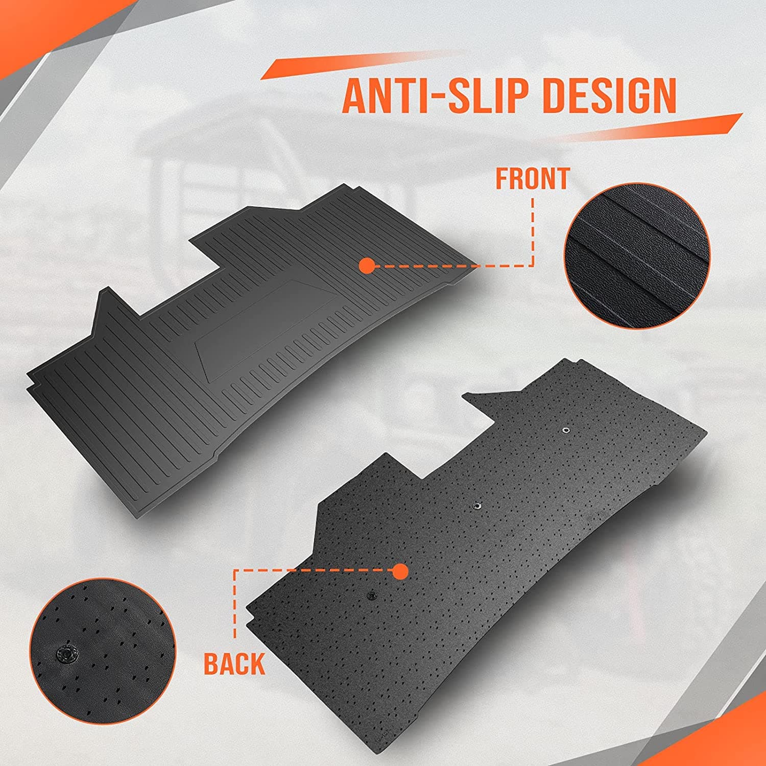 Front Floor Mat Liner,Compatible with Kawasaki - KEMIMOTO