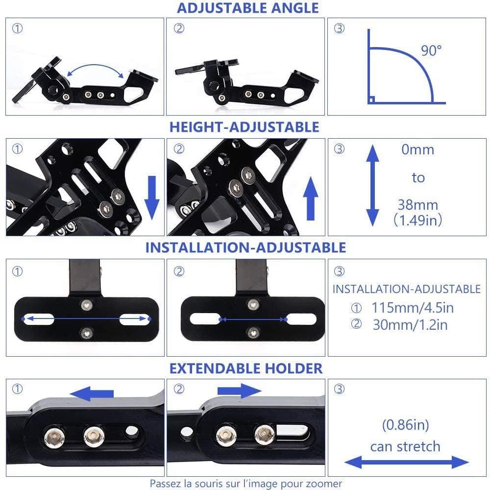 Fender Eliminator Kit / License Plate Bracket with Turn signal light - KEMIMOTO