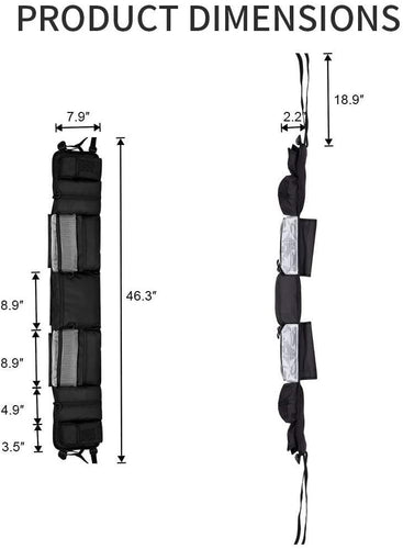 Polaris Ranger RZR UTV Roll Cage Organizer Storage Bag Honda Pioneer Universal Storage Bag - KEMIMOTO