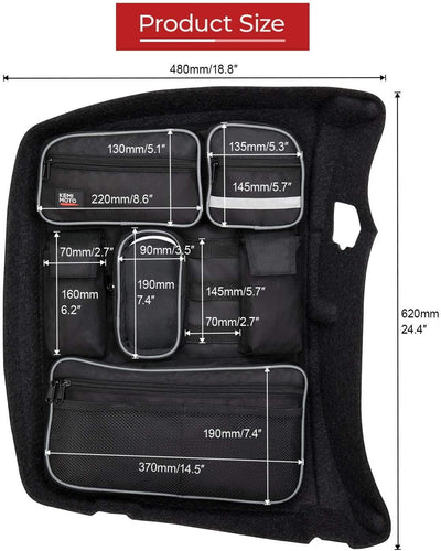 Tour Pack Lid Organizer [Upgrade Version] For Harley - KEMIMOTO