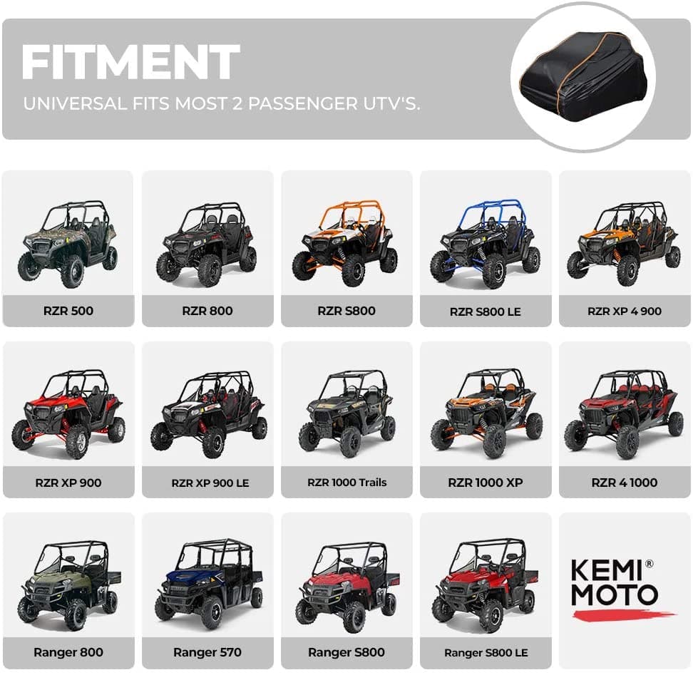 UTV Cover with Rlective Strip for Polaris RZR - KEMIMOTO