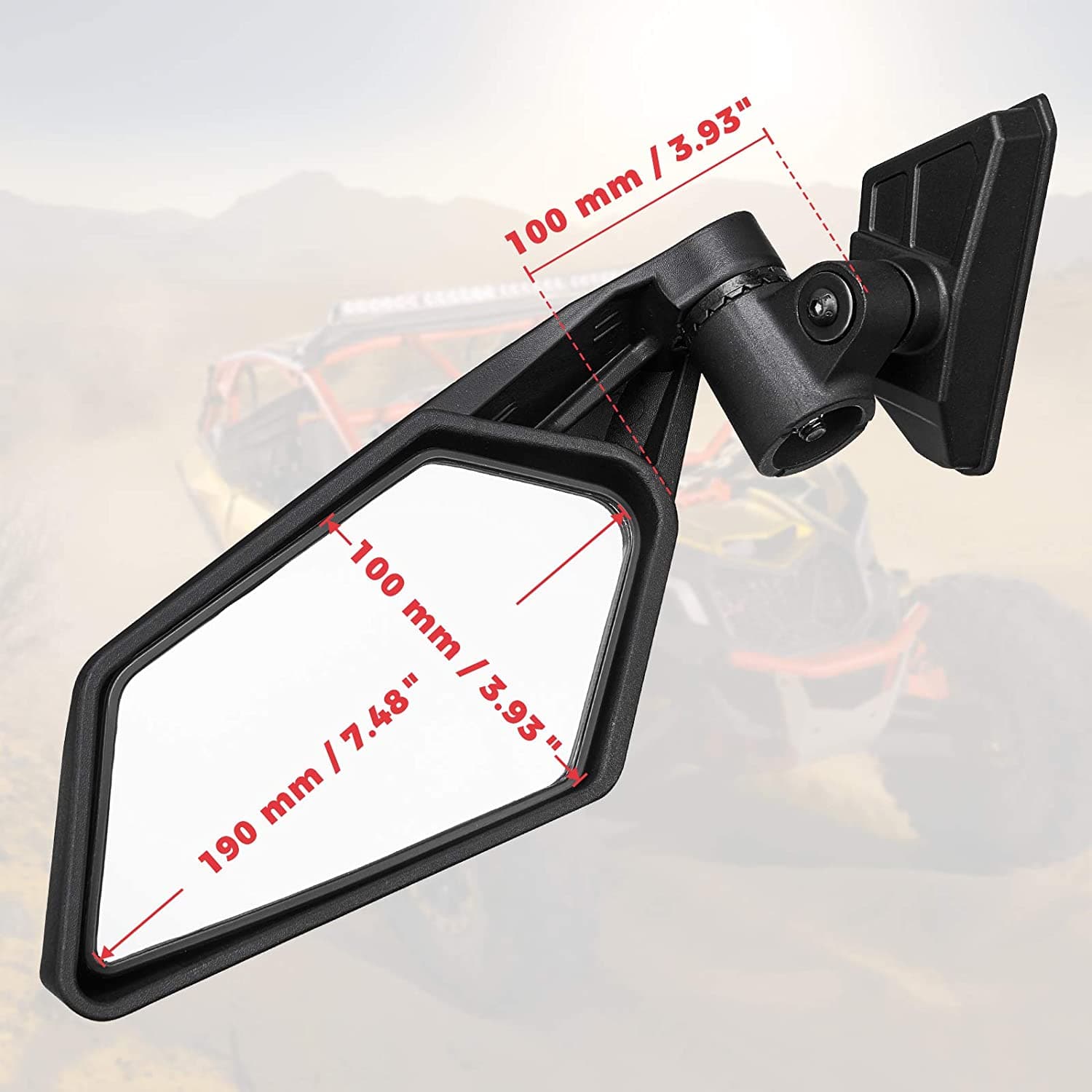 Upgraded Can Am Maverick X3 Max UTV Side View Mirror 2017-2021 - Kemimoto