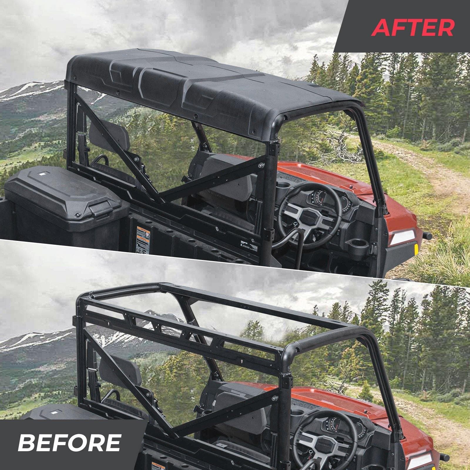 Polaris Ranger Full Size Plastic Hard Roof - KEMIMOTO